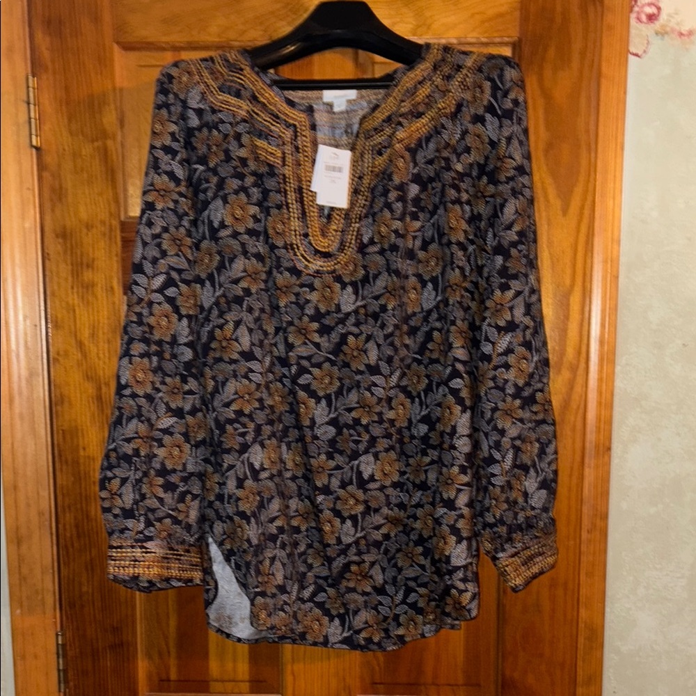 Floral Embroidered Women's Top
